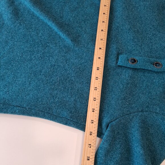 Merrell Fleece Sweater Button Neck Cable Knit - Picture 7 of 11